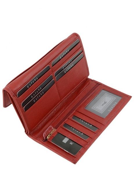 Portemonnee Leder Katana Rood marina 753080 ander zicht 4